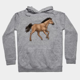 Horse - Mustang - Dun Hoodie